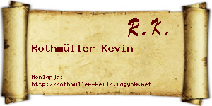Rothmüller Kevin névjegykártya